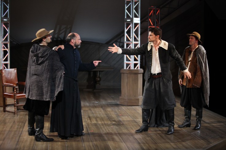 William Shakespeare goes from writer to character at Bard on the Beach's production of Equivocation by Bill Cain. Photo credit - David Blue