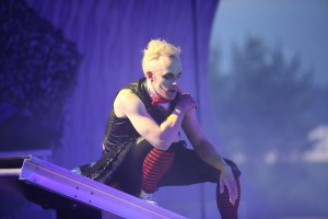 Eyeshadow, check; striped tights, check; tutu, check; time to play Puck. Photo - David Blue